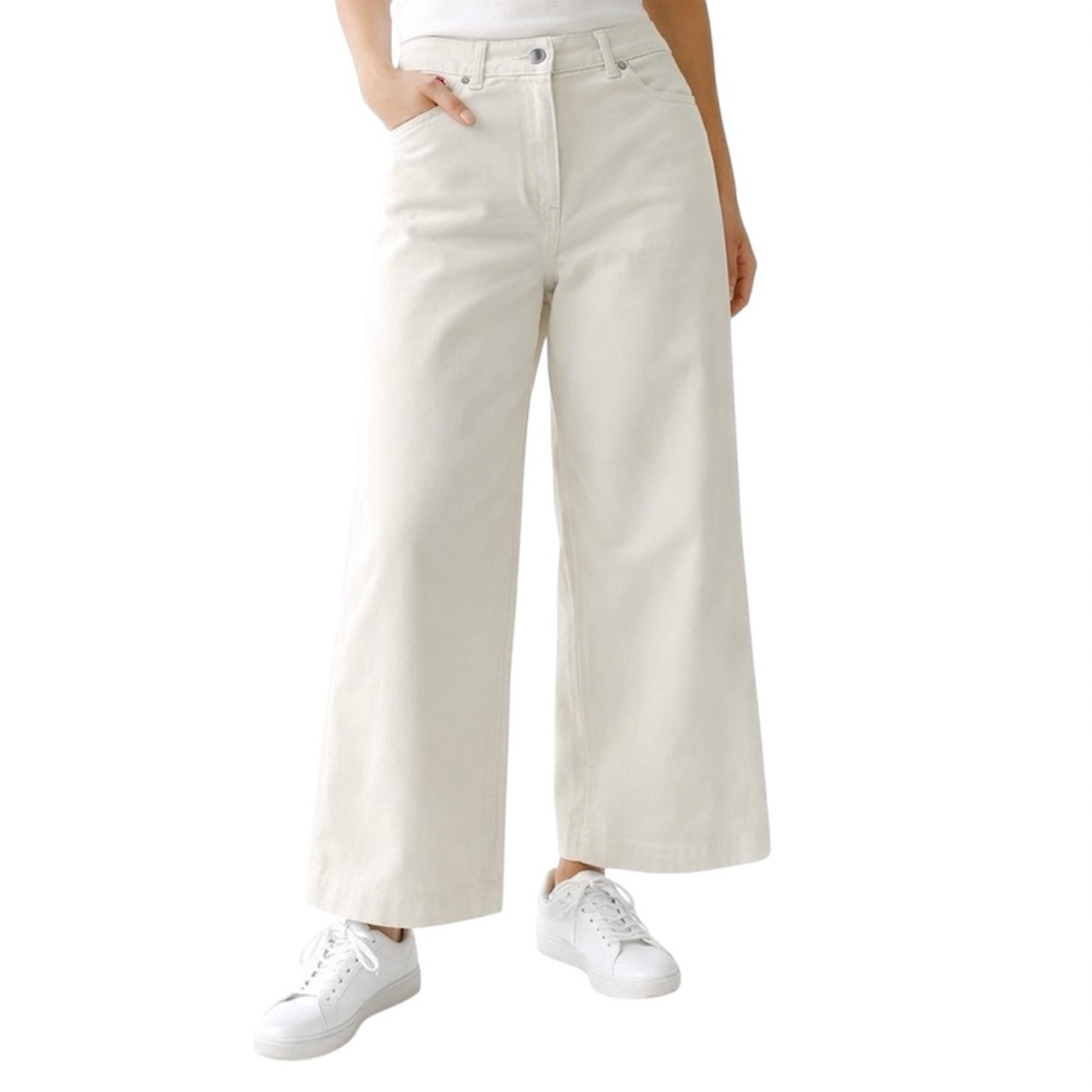 Lululemon City Sleek 5 Pocket Wide Leg Pant 7/8 Length Size 31 High Rise Khaki